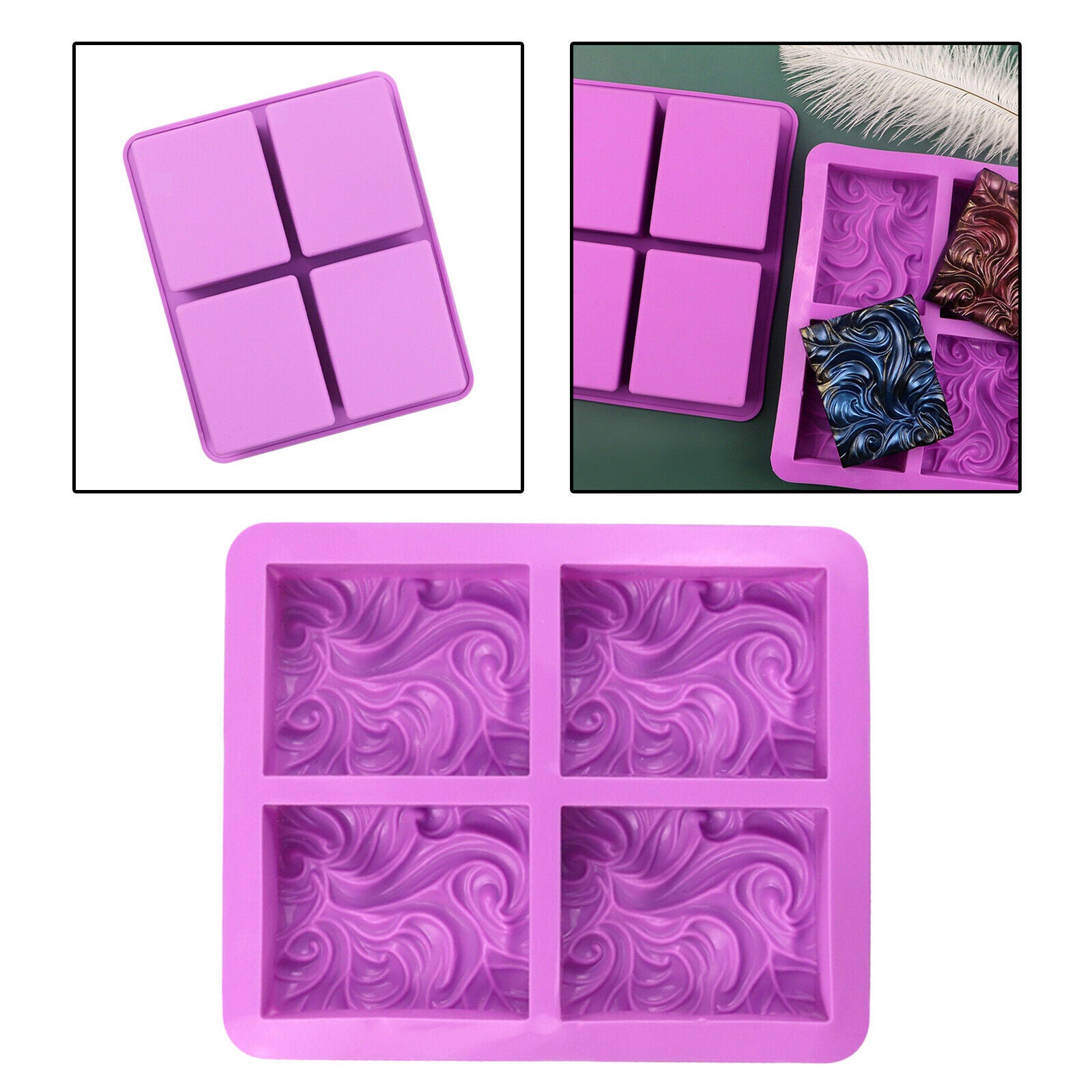 Wave Soap Mold Home Made For Soap Making Accessories Rectangular
