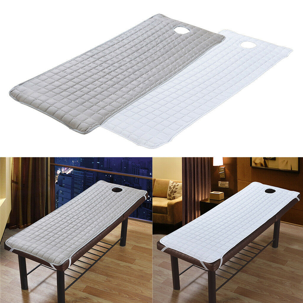 2x massage table cover slip sheet gray + white for spa salon, 180 x 60cm