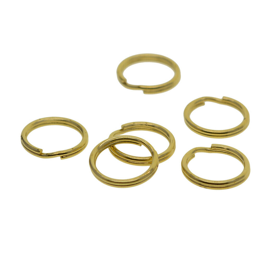 20pcs Brass Split Key Rings Keys Chain Bag Charms Clasp Loop Findings 15 mm