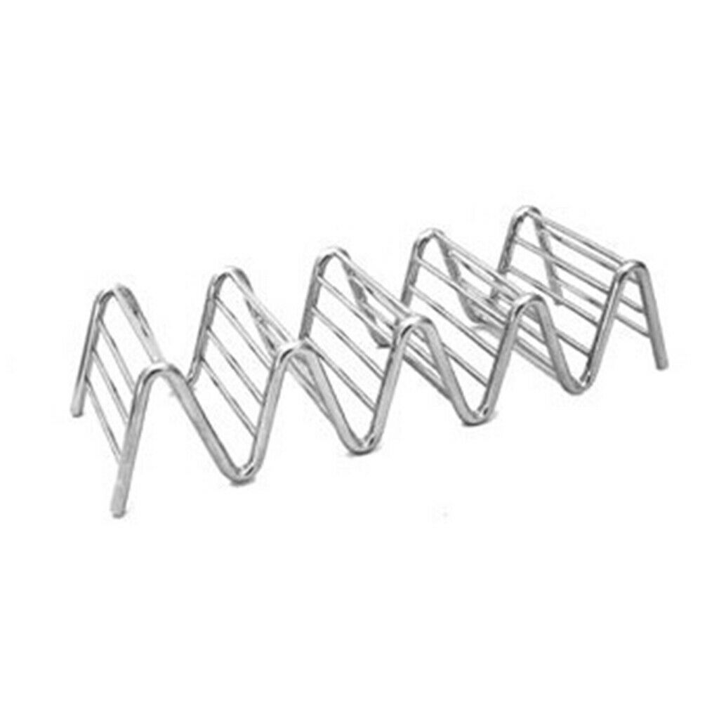 2x Taco Holder Stainless Steel -Taco Rack/Shells/Tray Serving Tray 4~5 Slots
