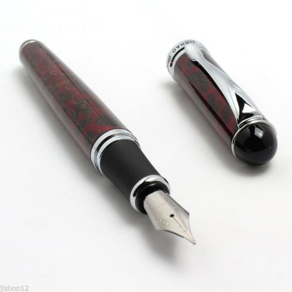 2pcs Jinhao X450 X750 Golden Clip Stripes Medium Nib Fountain Pens Ink Pens