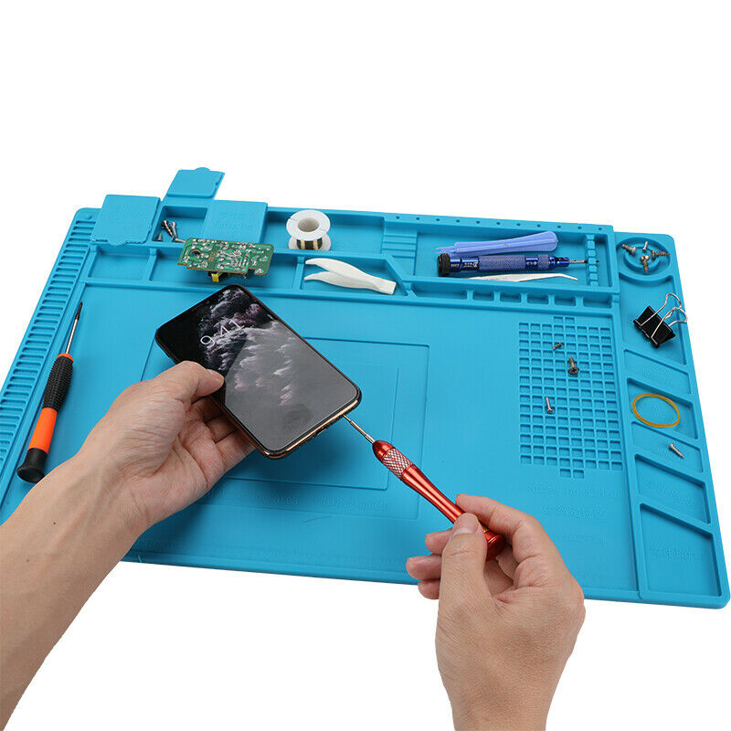 Magnetic Insulation Soldering Iron Silicone Pad Desk Work Pad Telephone Repair