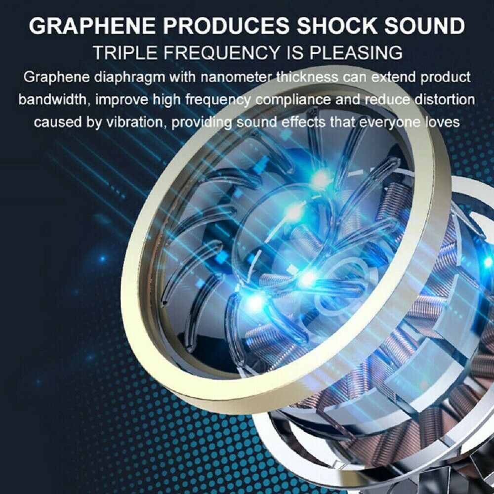 Bluetooth Headset Handsfree Wireless Earpiece Waterproof Earphone Stereo Earbuds