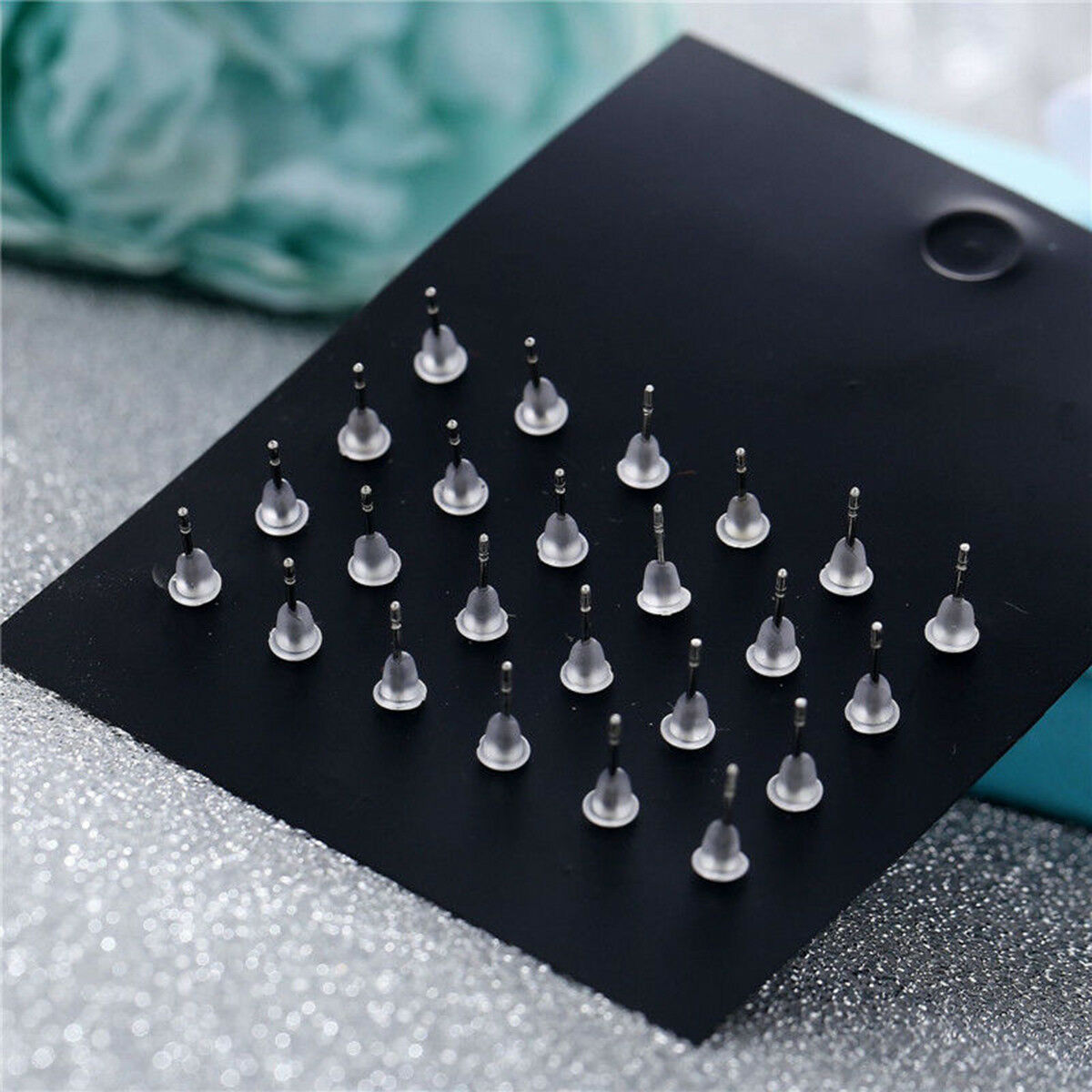 12Pairs/Set Crystal Zircon Stainless Steel Earrings Sets Women Ear Stud Jewelry