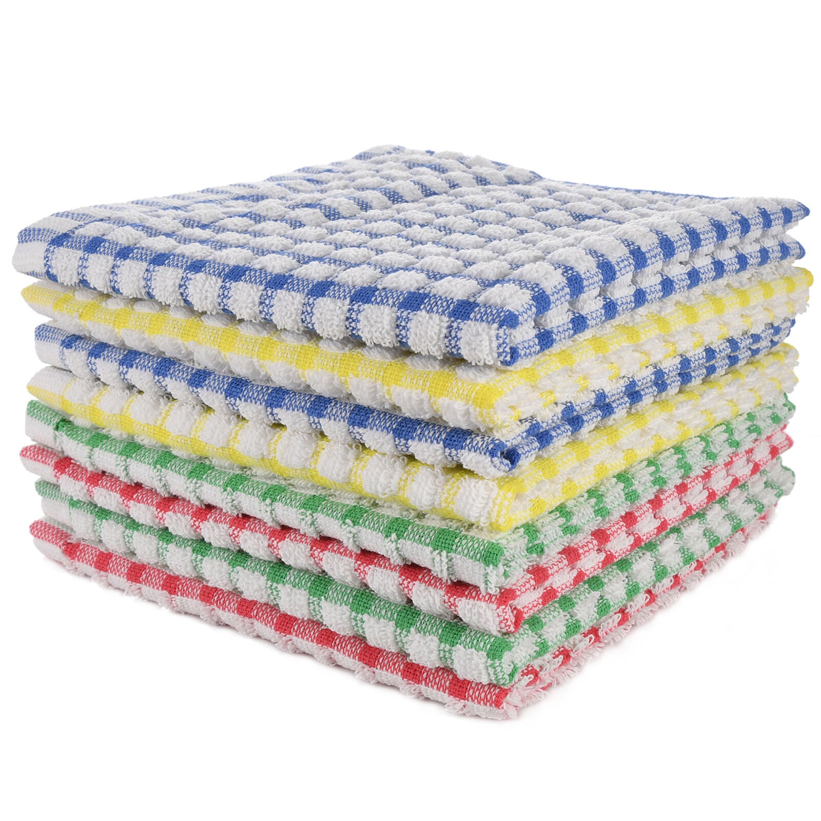 8pcs Dish Towels Dishcloth Kitchen Cleaning Cloths Absorbent Cotton Towel Rag