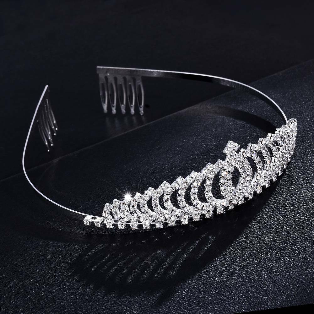 Fashion Full Crystal Wedding Bridal Princess Hair Accessory Tiara Crown Charm