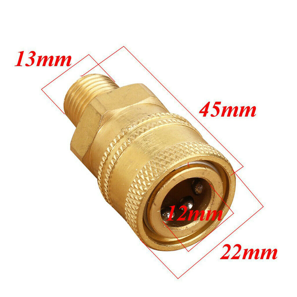 Brass Fitting Gasket Pressure Washer Garden Faucet Female to 1/4 Male Durable