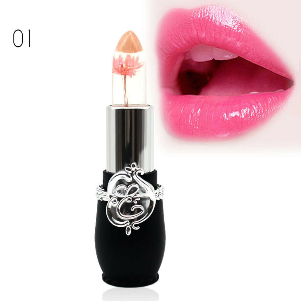 Jelly Flower Lipstick Lasting Temperature Changing Lip Balm Pink Flower
