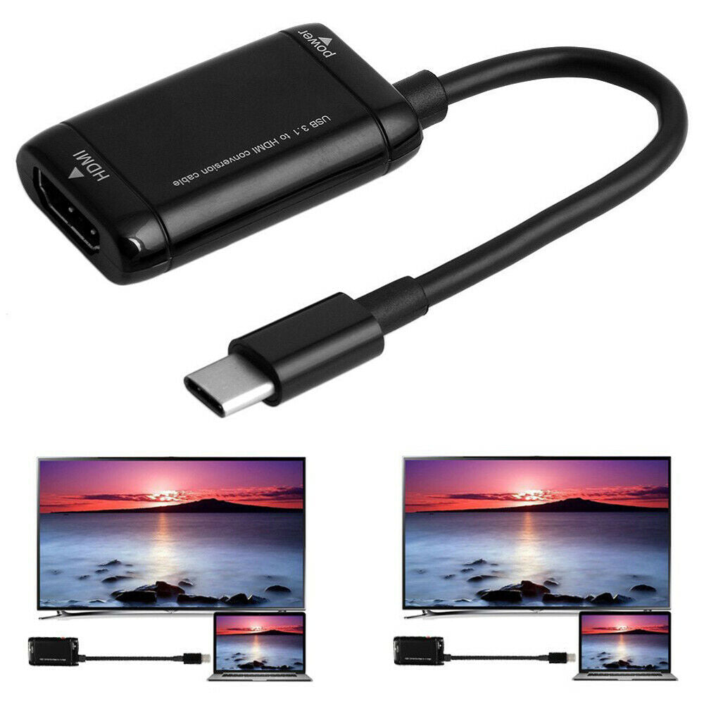 USB 3.1 Type C To HDMI Cable TV Adapter For Smart Mobile Phones Converter Cable!