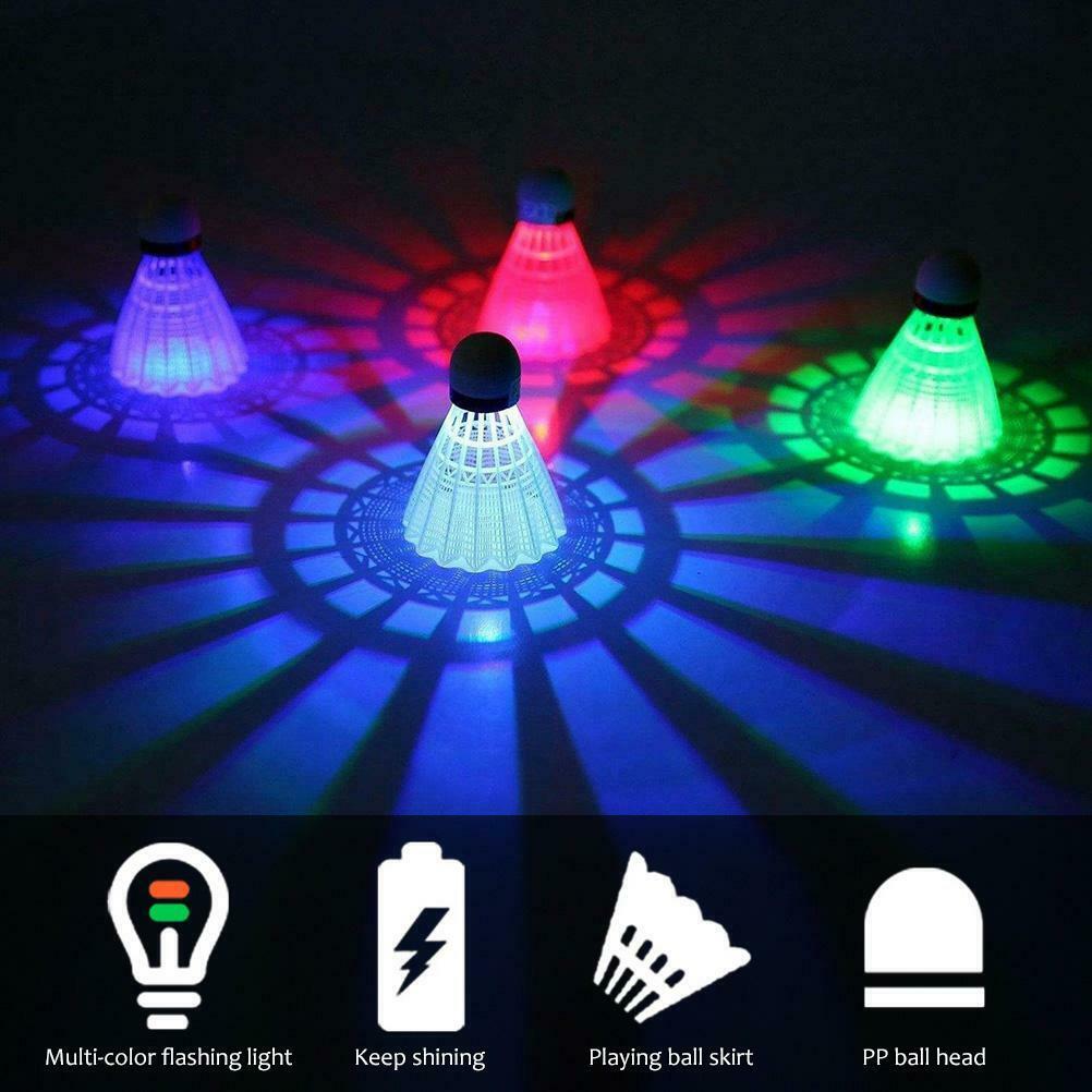 LED Badminton Shuttlecocks Luminous Badminton Sets Nylon Shuttlecocks Sports