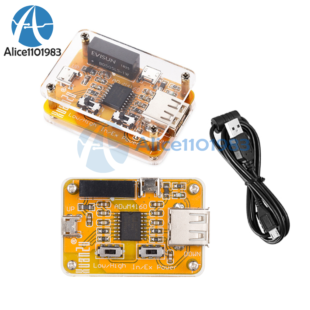 USB Isolator Board Audio Noise Eliminator DAC Digital Isolation Module w/ Case