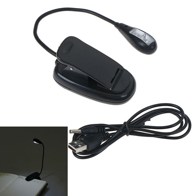 Led Clip Type Reading Lamp With Usb Rechargeable Desk Table Reading Book .l8