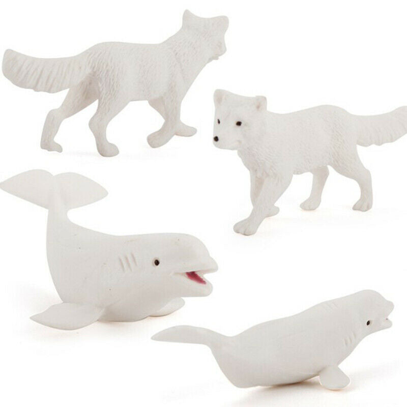 6PCS Mini Arctic Animals Penguins Polar Bear Action Figur.l8