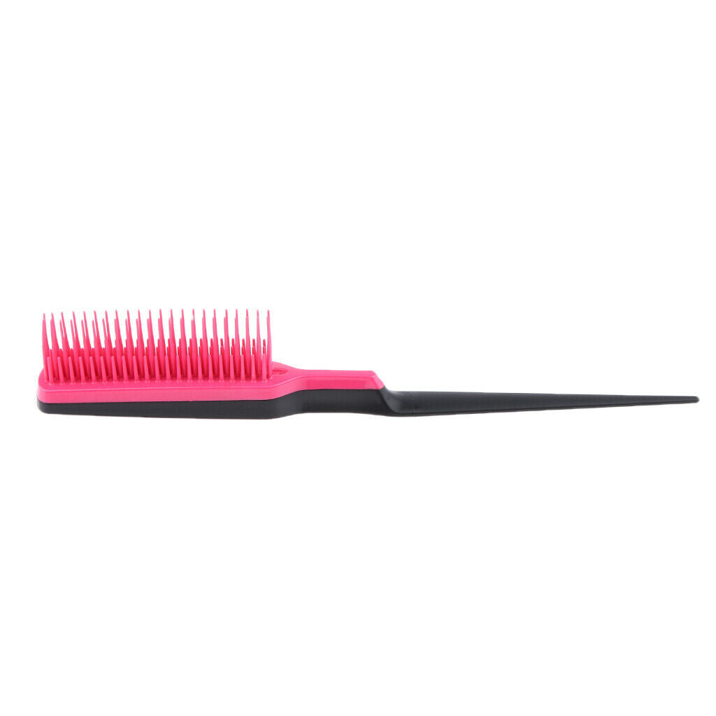2 Pieces Salon Barber Rat Tail Hairdressing Teasing Brush No Frizz Brush