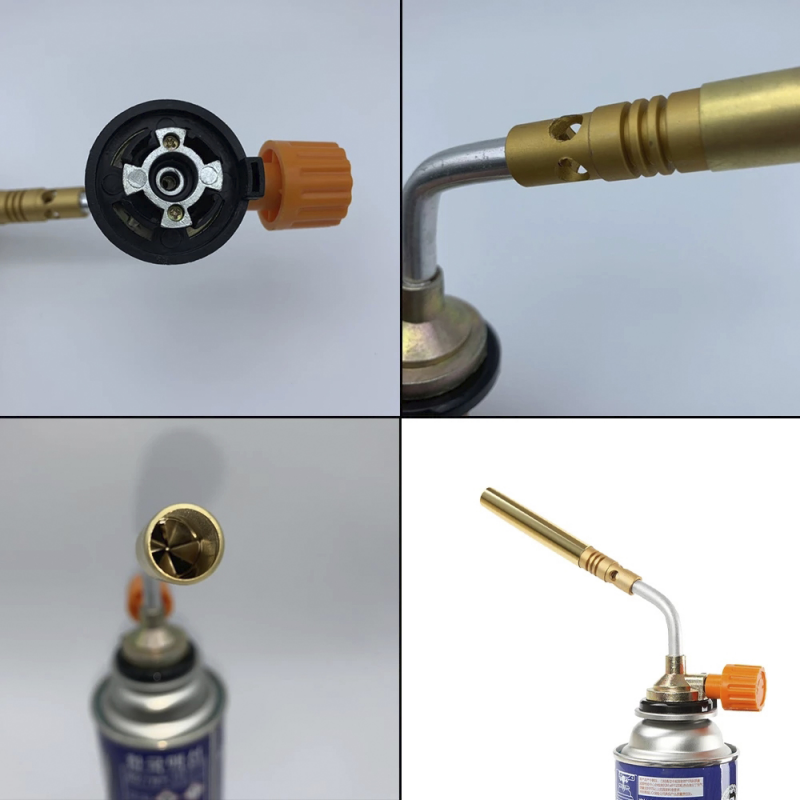 Blow Torch Butane Gas Flamethrower Burner Welding Manual Ignition Soldering BBQ