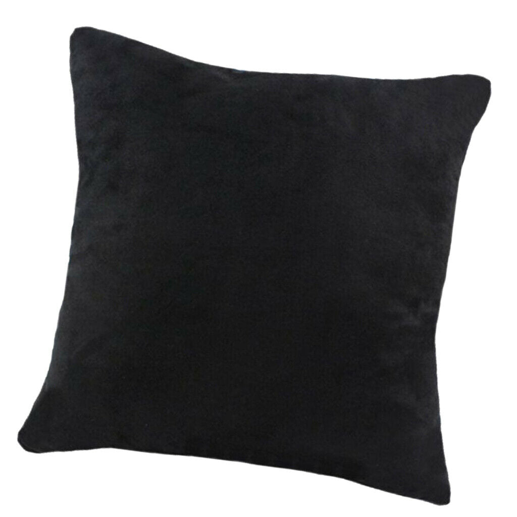 2Pack Velvet Sofa Throw Pillow Case Cover Soft Decorative Pillowcase Black