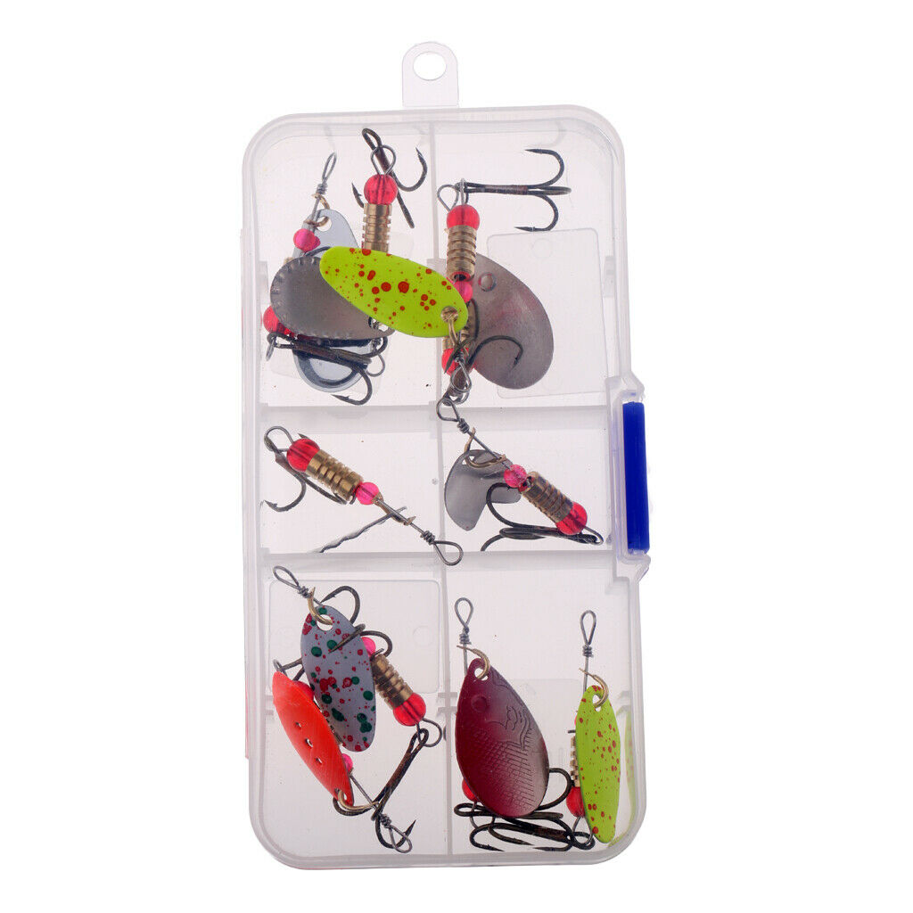 10 Pcs Artificial Fishing Lure Hard Metal Sequins Lures Fishing Baits Hooks
