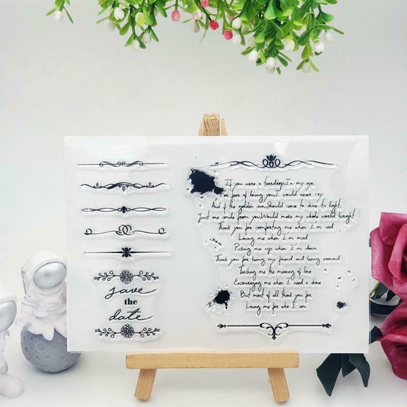 Love Poems Silicone Clear Seal Stamp DIY Scrapbooking Emboss Photo Album Decor