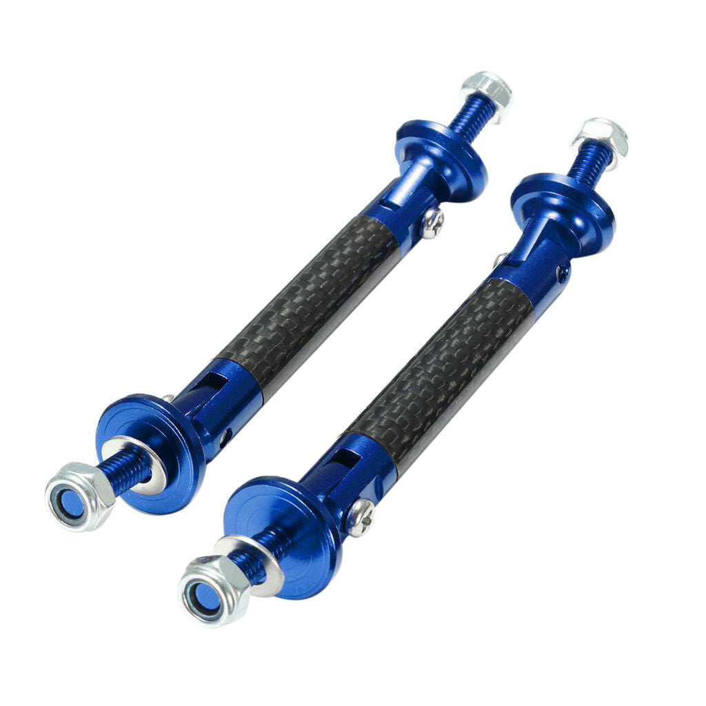 2x Front Rear Frame Bumper Lip Splitter Strut Rod Support Bars Blue