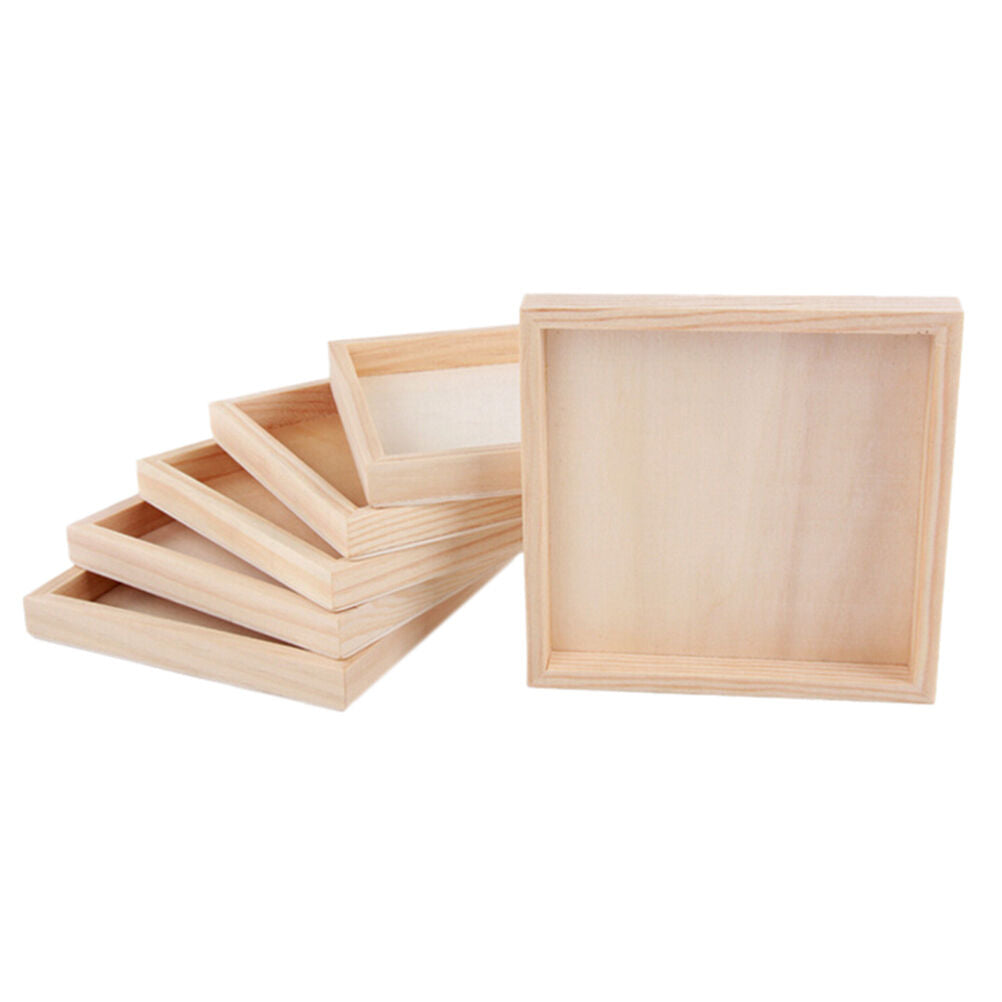 1pc Painting Building Block Wood Pallet Early Educational Wood Tray 12cmX12c Kt