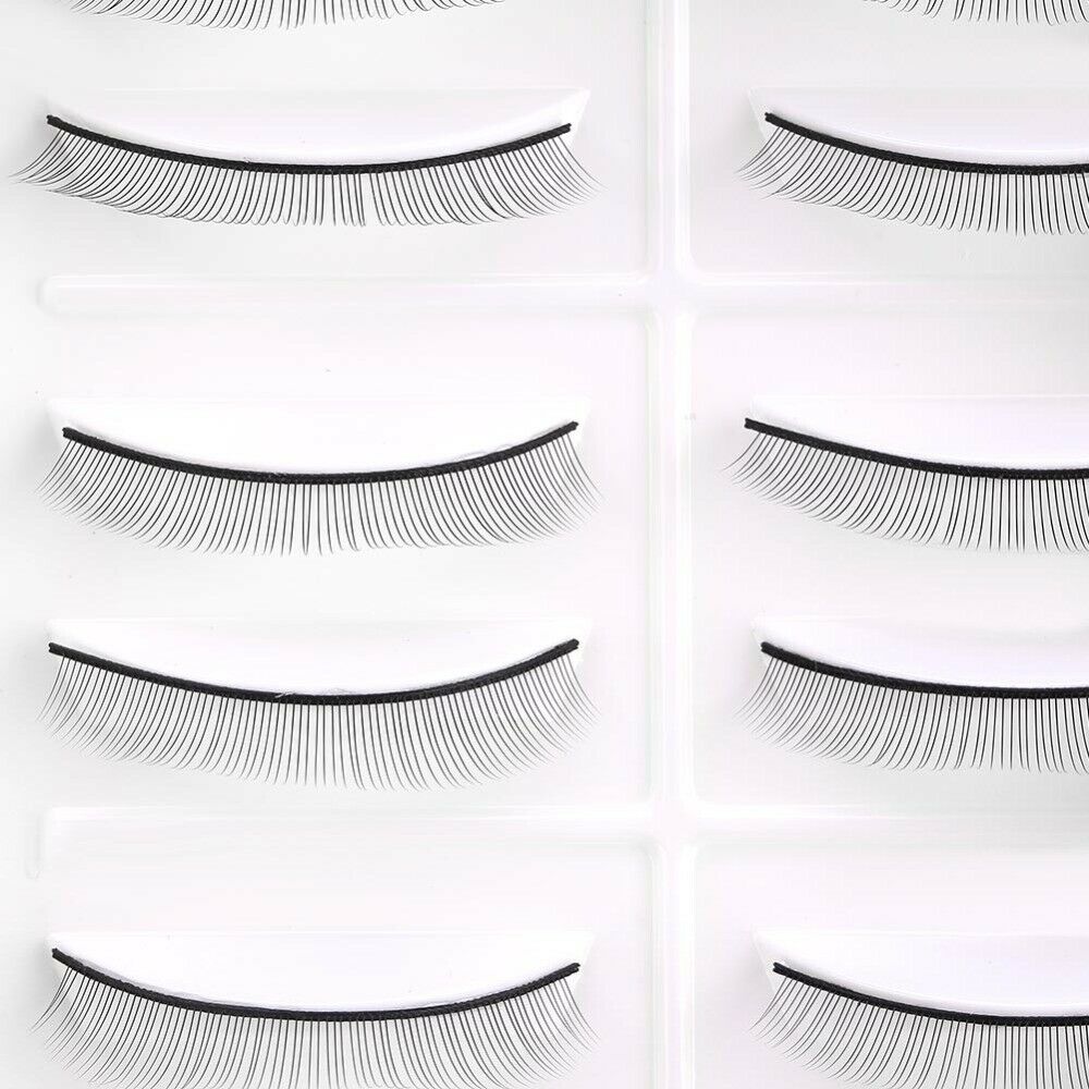 10 Pair Training False Eyelashes Extension Practice Makeup Eye Lashes Grafting