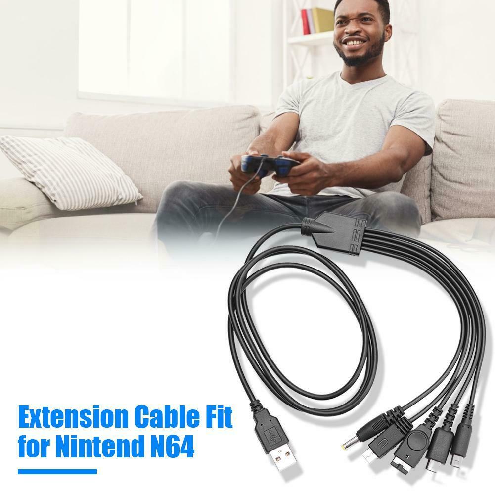 5 in 1 USB Charger Cable Fit for Nintend NEW 3DS XL NDS Lite NDSI LL WII U @