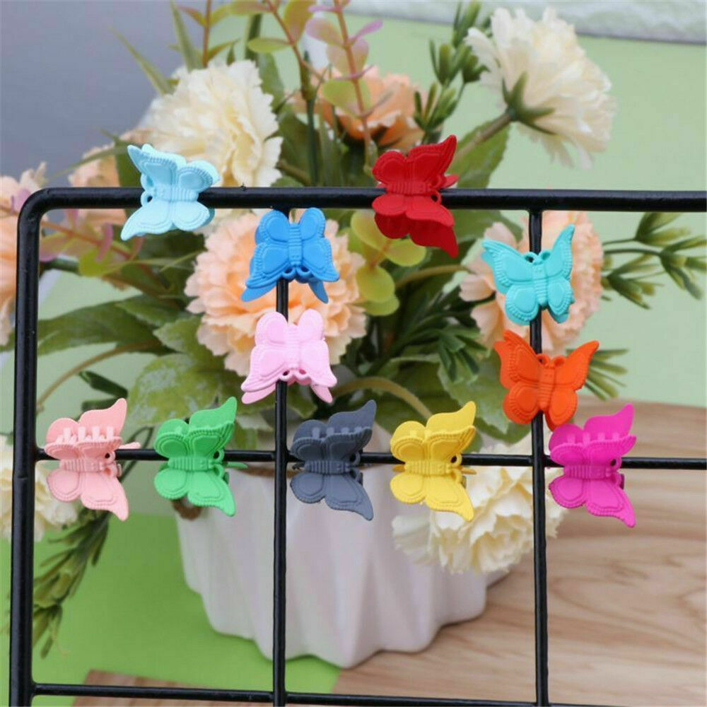 20 Packs Assorted Color Butterfly Hair Clips Women Girls Beautiful Mini New