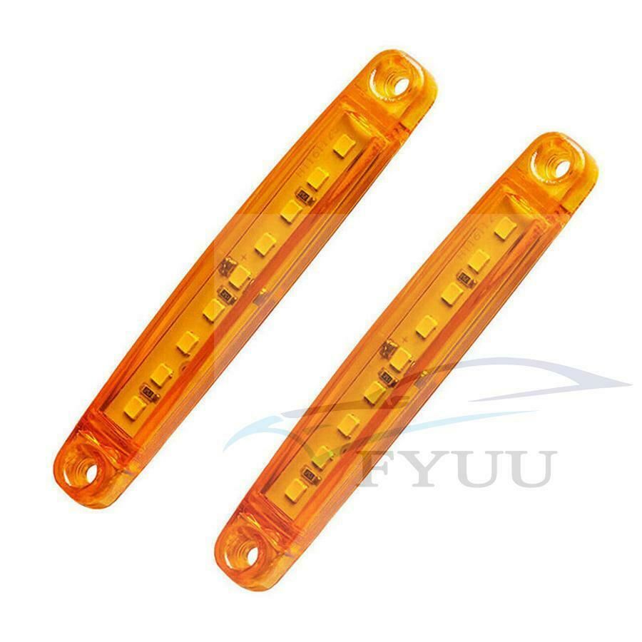 20PCS Amber 9 SMD LED Side Marker Tail Light Clearance Lamp Truck Trailer 12V
