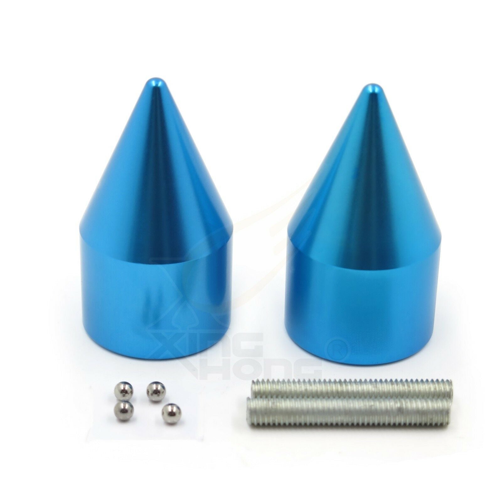 New Blue Spike Bar End For 99-12 Suzuki Hayabusa GSX1300R