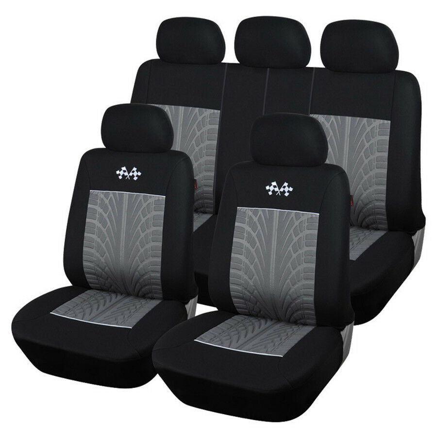 5 Seats Full Set Universal Sports Car Seat Cover Protector Interior Accessories
