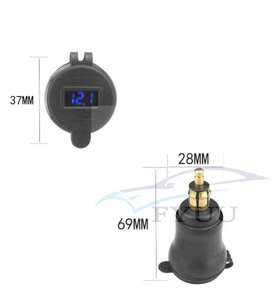 Motorcycle Charger Plug Socket Cigarette Lighter Adapter Display For BMW F800GS