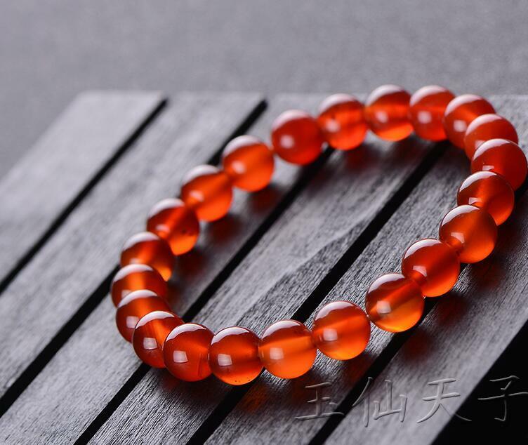 Beautiful AAA natural onyx stones circular elastic beads bracelet 10 mm 7.5"