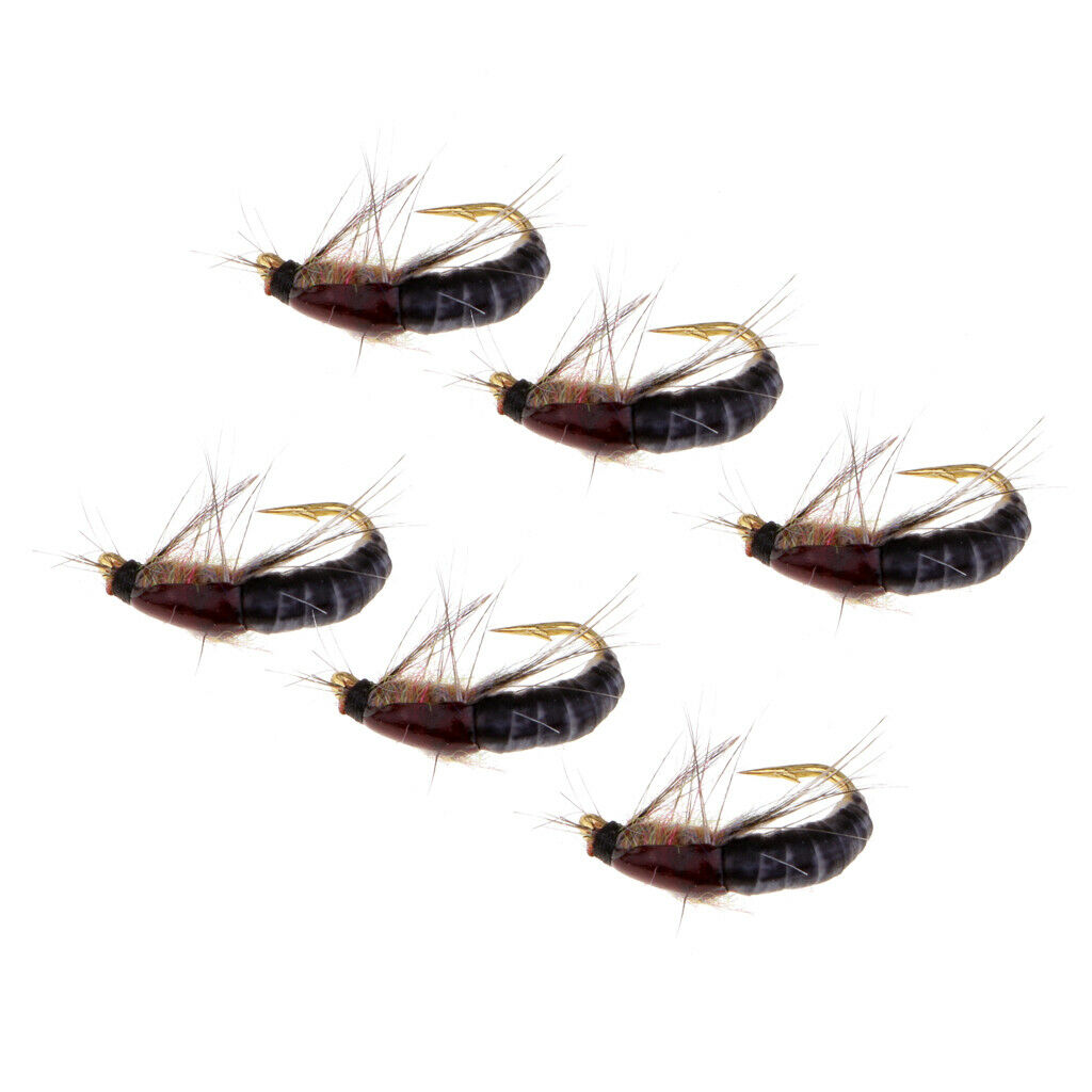 6pcs Scud Flies Freshwater Shrimp Carp Grayling Trout Fly Fishing Flies