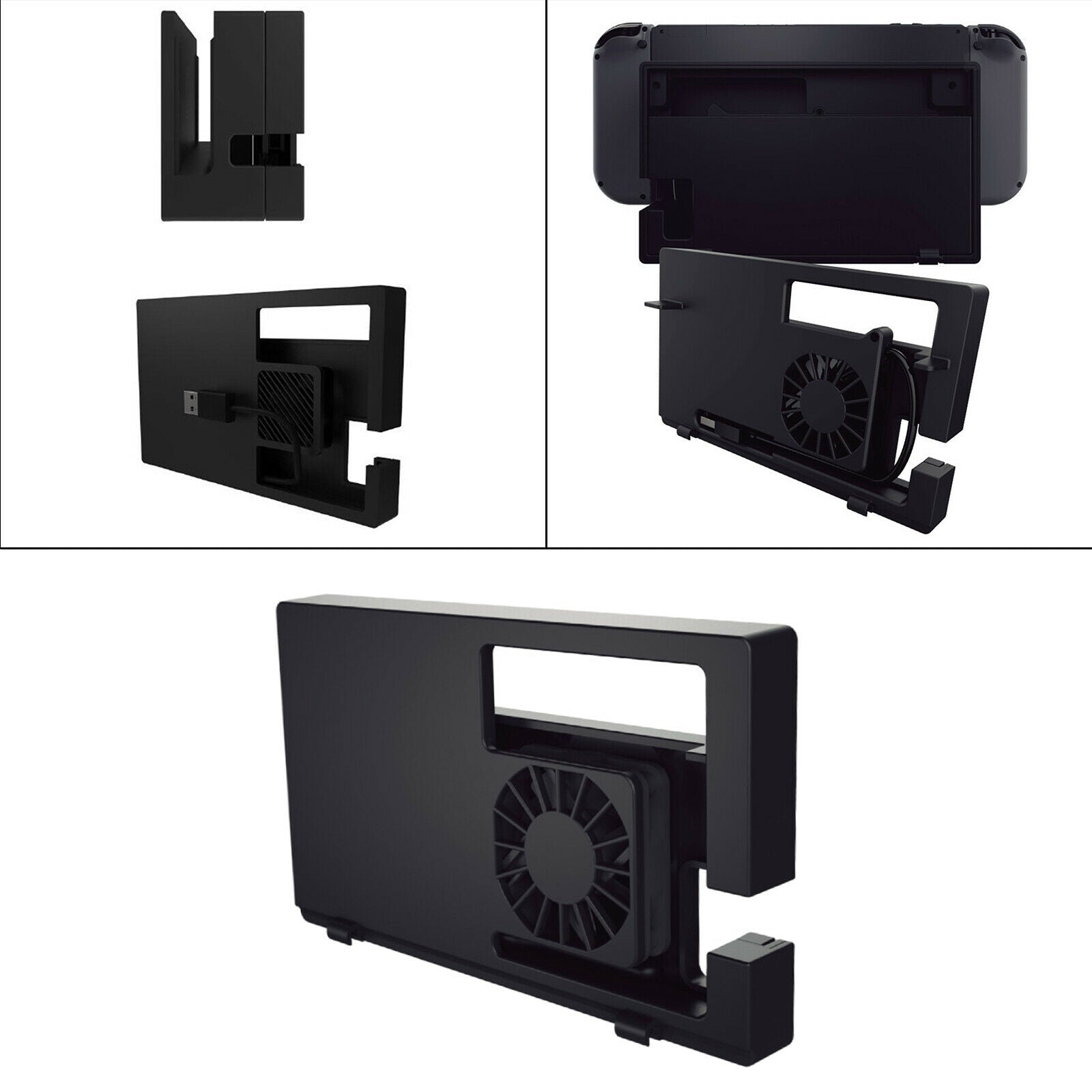 External Dock Cooler Cooling Fan Cool Integrated Cable for Docking Station