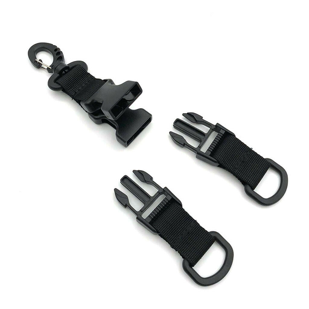 2pcs Backpack Molle Strap, Webbing Belt with Quick Release Buckle, Double Hanger
