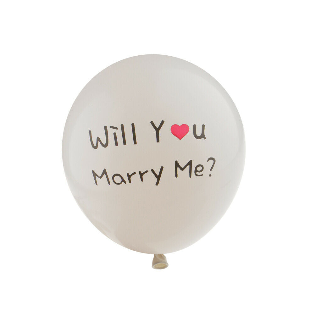 10pcs Will You Marry Me Balloon with Red Heart Balloons for Proposal Weddings
