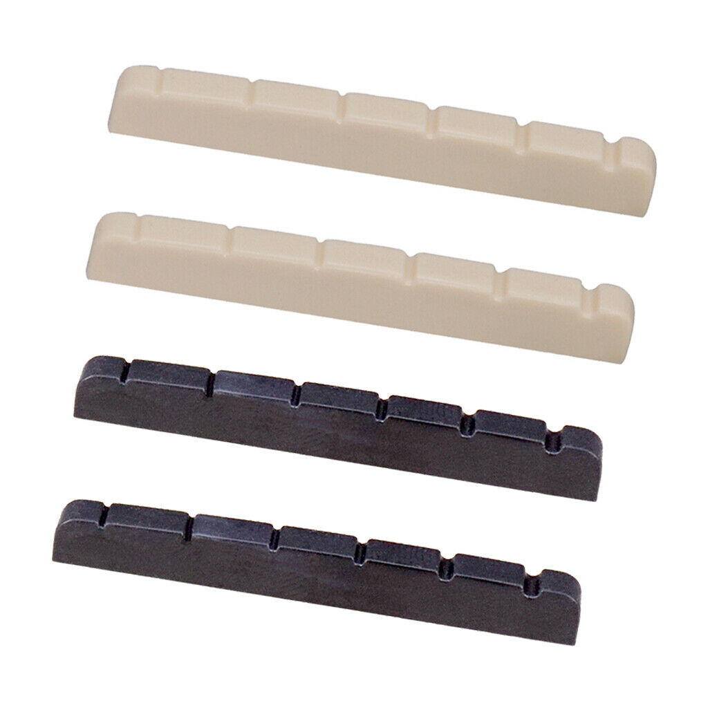 New Tech 6 String Bass Guitar Nut Saddle & Nut Guitar Replacement White