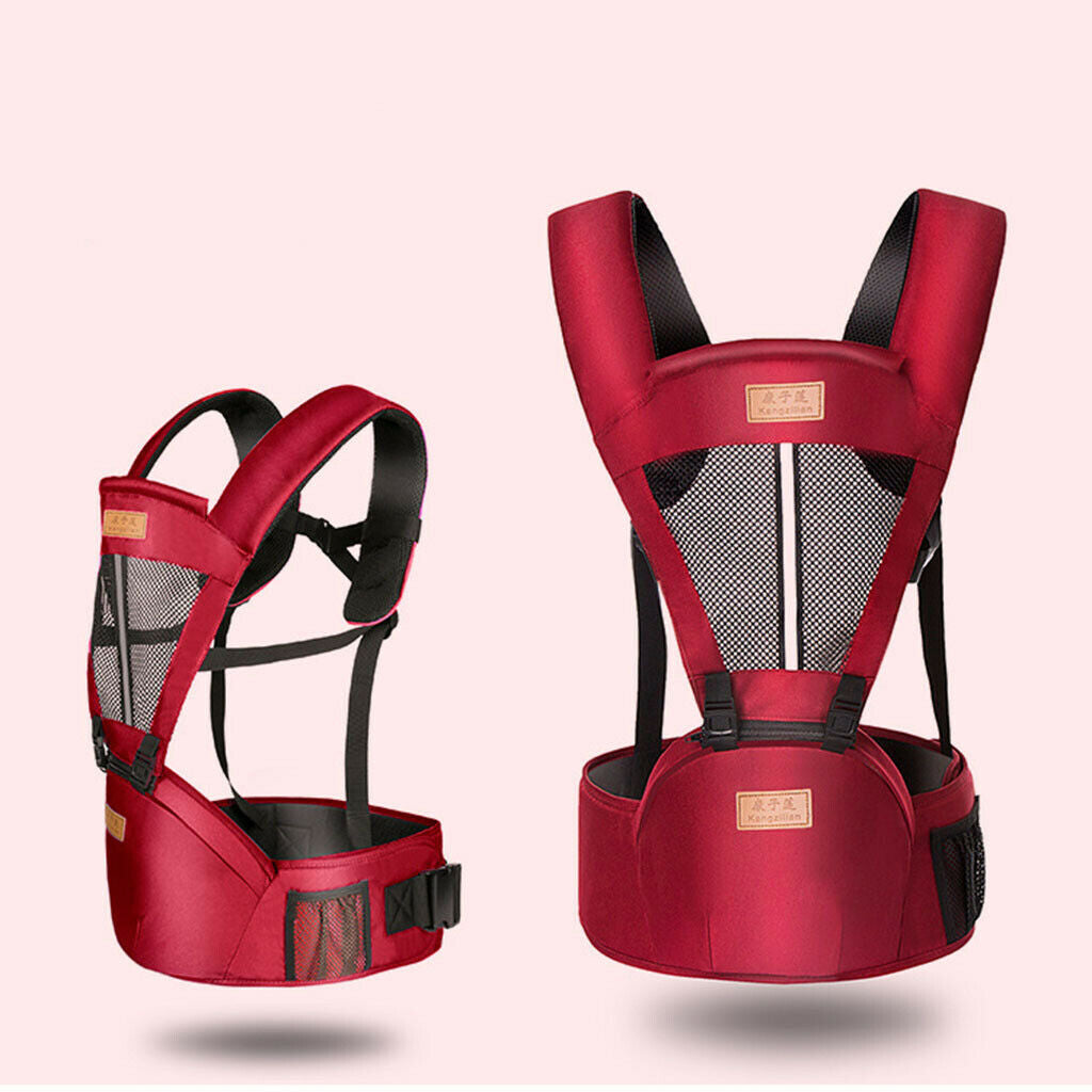 Baby Carrier Backpack Breathable Kangaroo Wrap 0-48Month Multifunctional Red