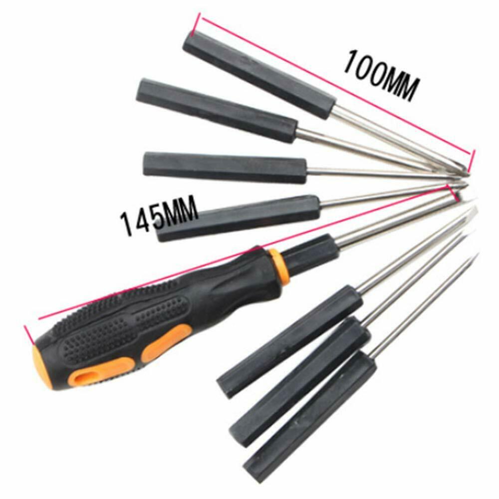 Cross Head Tool Screwdriver 8 In 1 Tool Set Soft Handle Slotted