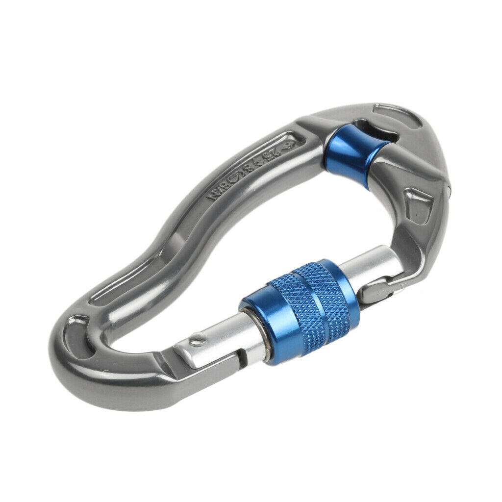 25 KN Rock Tree Climbing Screwgate Screw Lock Pulley-Carabiner Clip For Outdoor