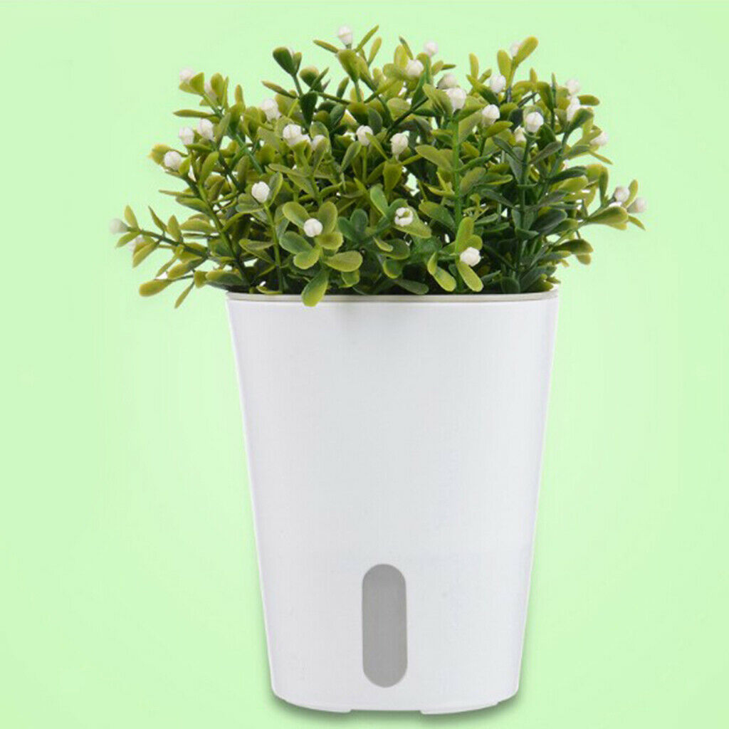 2 Pieces Self Watering Planter Pots Flowers Pots Succulents Herbs Flowers