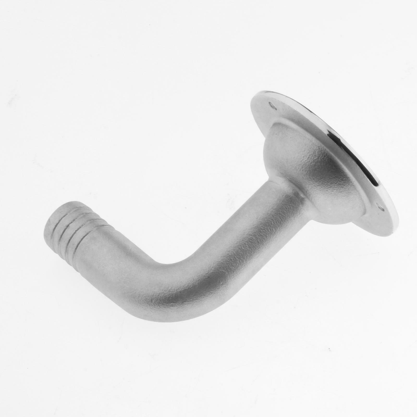 Marine Grade Stainless Steel Deck Floor Drain 90 Deg Boat Ship 3/4Inches