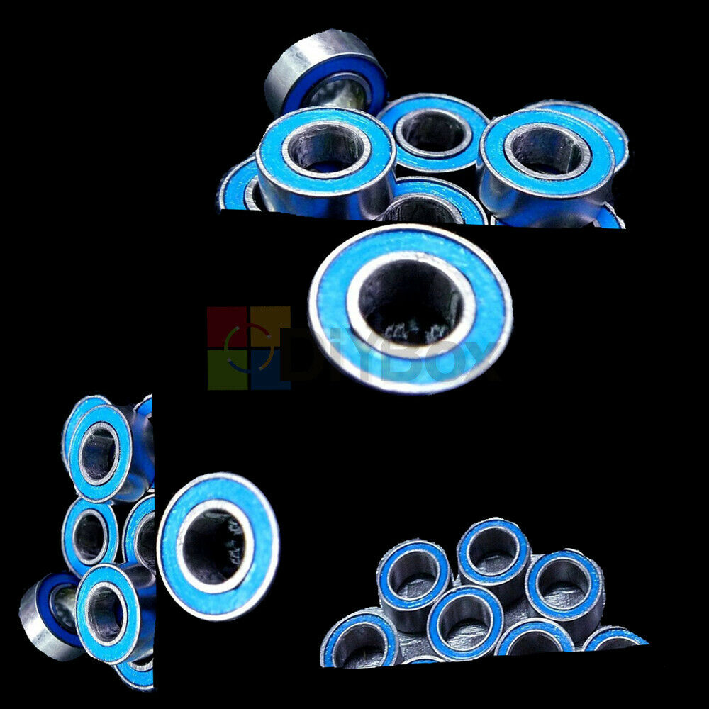 [10PCS] 4*8*3mm MR84RS MR84-2RS 4x8x3mm Rubber Sealed Ball Bearing Blue Bearings