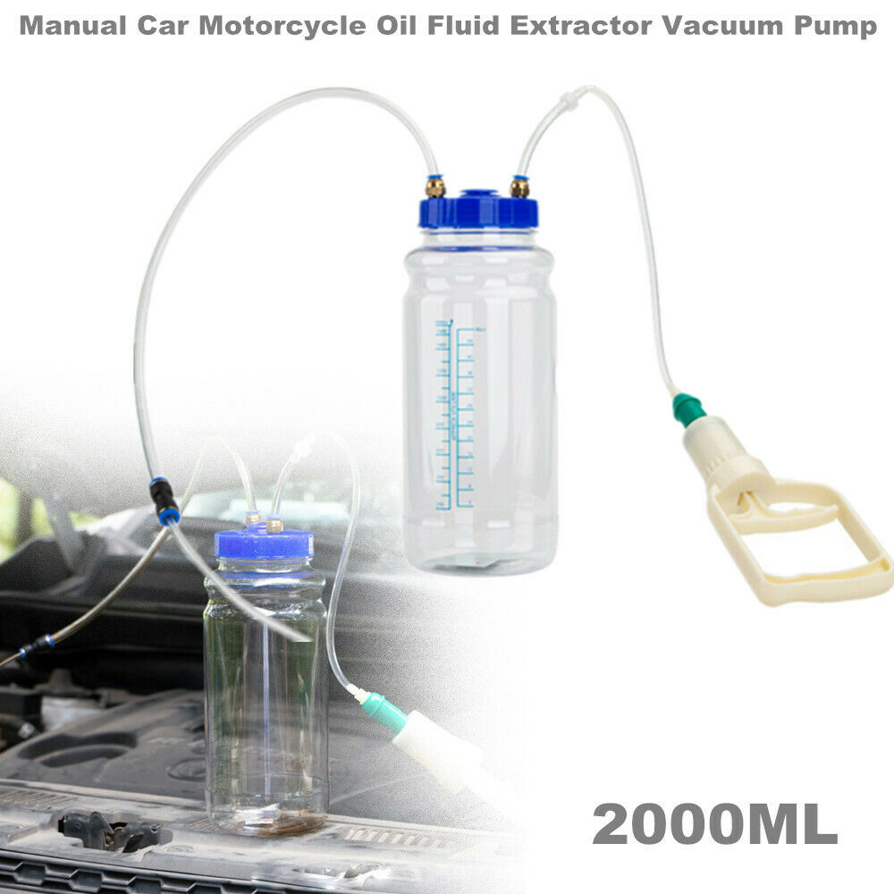2000ML Manual Car Motorcycle Oil Fluid Vacuum Tubing Pump Transfer Remover Kit