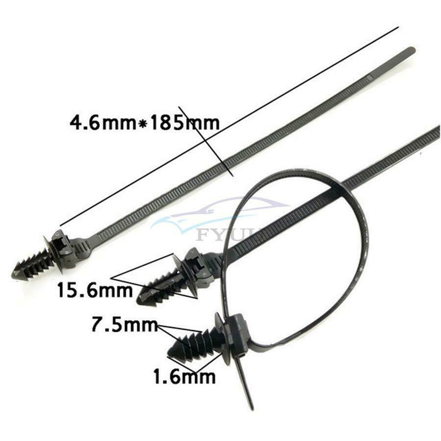 405PCS Universal Car Door Bumper Plastic Hybrid Fastener + 50PCS Cable Tie Kit
