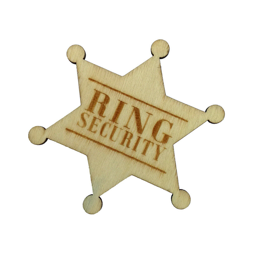 Security Badge Pin Wooden   Bearer Gift for Boy Accessories