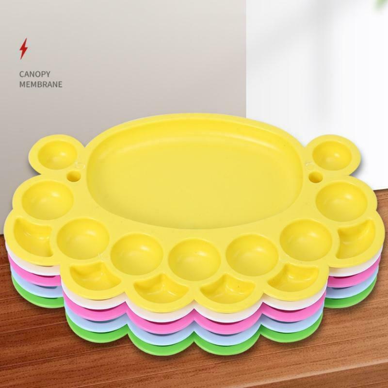 Large Footprint Colorful Paint Tray with 16 Different Wells Ideal for Artists