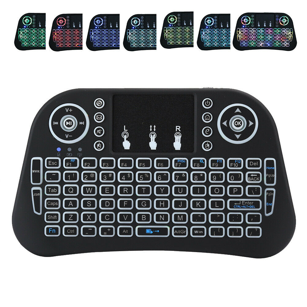 2.4Ghz 94 Key Wireless Keyboard QWERTY Pad Touchpad LED Backlight USB Receiver