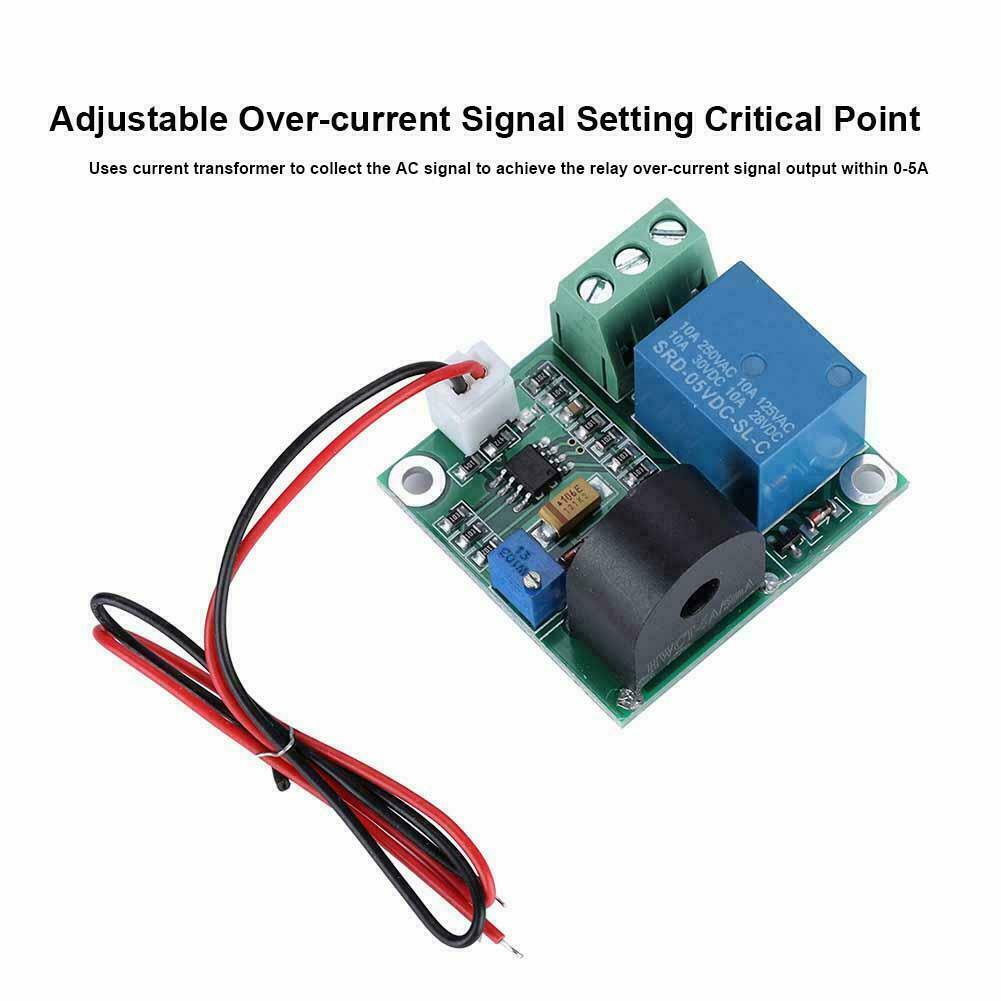 5A AC Current Detection Sensor Module Relay Adjustable Over-current Protection Z
