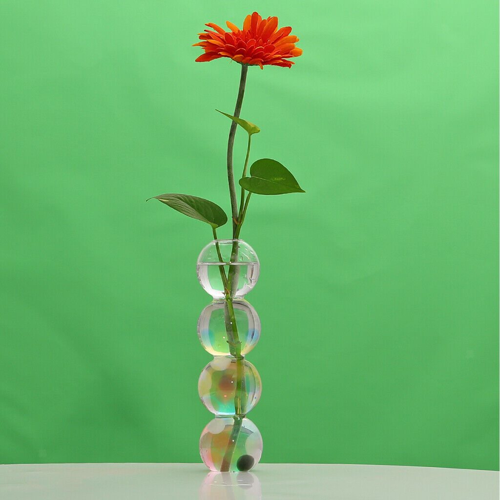 Glass Flower Vase Glass Planter Hydroponics for Bedroom Living Room 3 Balls